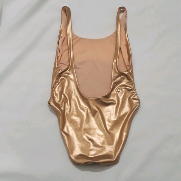Dolce Vita Rose Gold  Metallic High Cut One Piece - Picture 7 of 10